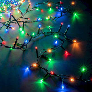Svetla na Vianočný stromček - Vianočné osvetlenie na retiazke 2000 LED farebné, s