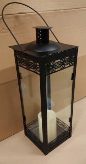 Lampáš, svietník - Záhradný lampáš záhradné lampáš Big metal sklo