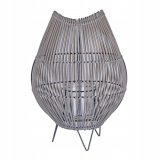 Lampáš, svietník - Rattan lampáš so sklenenou vložkou 43 cm