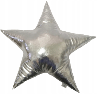 Vankúš - Lilo vankúš Strieborná hviezda lesklý 50 cm