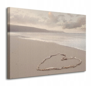 Ian Winstanley Beach Heart - Picture Canvas 80x60 cm