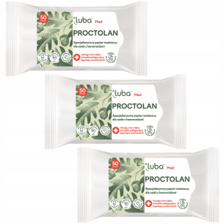 Toaletný papier - Luba Med Proctolan Zvlhčený toaletný papier 3x50