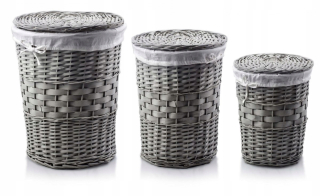 Kôš na prádlo - Lumarko sada 3 koše pre okrúhle spodné prádlo XL: 35x