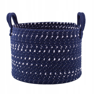 Kôš, košík - Opletený kôš 28x28x20cm Navy modrá
