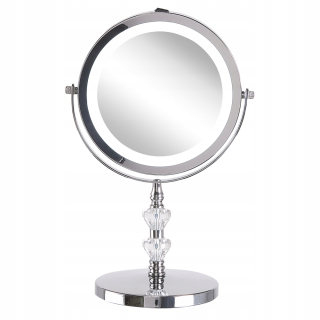 Zrkadlo - LED kozmetické zrkadlo Ø 20 cm strieborné laon