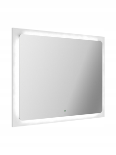 Zrkadlo - LED zrkadlo 60 cm biely lesk nové trendy