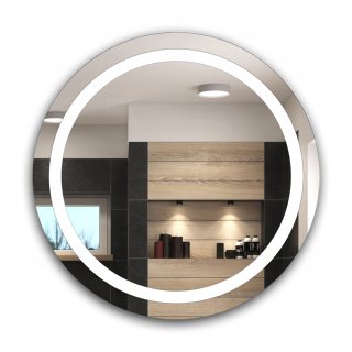 Zrkadlo - Kúpeľňové LED zrkadlo, okrúhle 80 cm, 33