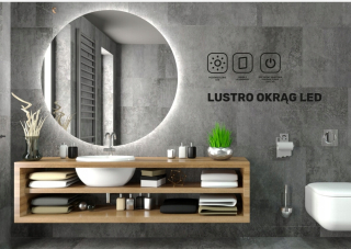 Zrkadlo - Zrkadlo LED kruh 80 cm