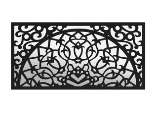 Zrkadlo - Drevené zrkadlo visiace elegantné čierne 120x60