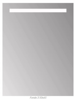Zrkadlo - Krištáľové zrkadlo s osvetlením LED 50x65 cm