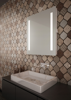Zrkadlo - Krištáľové zrkadlo s osvetlením LED 60x70 cm