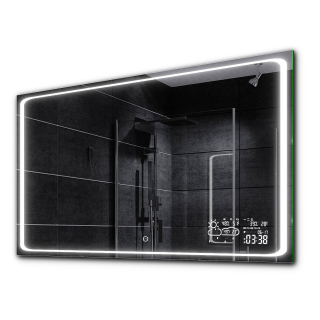 Zrkadlo - LED kúpeľňové zrkadlo +dotyk počasia 130x70 Barcelona