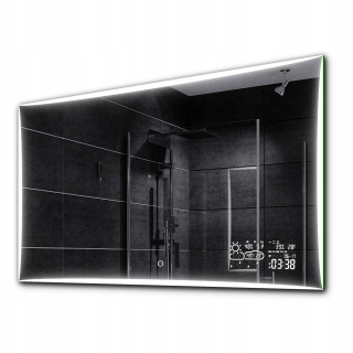 Zrkadlo - LED kúpeľňové zrkadlo dotyk počasia 150x90 Lisabon