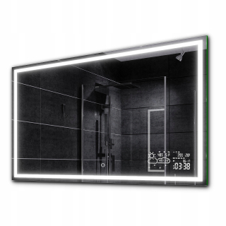 Zrkadlo - LED kúpeľňové zrkadlo +dotyk počasia 70x50 Atlanta