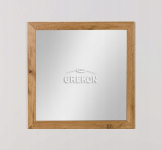 Zrkadlo - Kúpeľňové zrkadlo, prírodná dubová farba 80x80cm