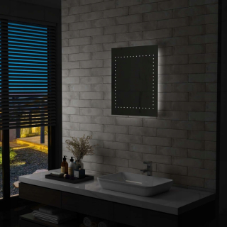 Zrkadlo - Nástenné kúpeľňové zrkadlo s LED 50 x 60 cm Vidaxl