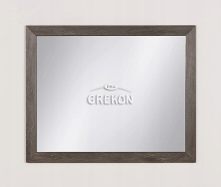 Zrkadlo - Kúpeľňové zrkadlo v šedom ráme 100x80cm, podkrovie