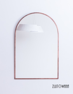 Zrkadlo - Spájkovanie zrkadlového meďnatého Patina - 50 x 100 cm