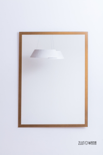 Zrkadlo - Maľované zrkadlo - zlatý rám - 51x70 cm