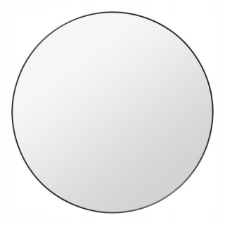 Zrkadlo - Okrúhle zrkadlo 75 cm hliníkový čierny rám D 70/8