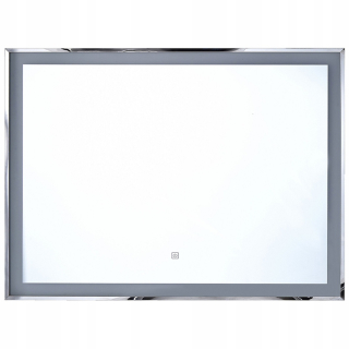 Zrkadlo - Zrkadlo LED nástenné zrkadlo 90 x 70 cm striebro Argens