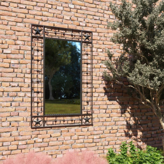 Zrkadlo - Záhradné nástenné zrkadlo, obdĺžnik, 50 x 80 cm,