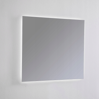 Zrkadlo - Nástenné zrkadlo s LED, bezrámové zrkadlo 85x75x3 cm