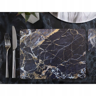 Podložka na stôl - NAVY MARBLE veľké prestieranie na stôl pod tanier