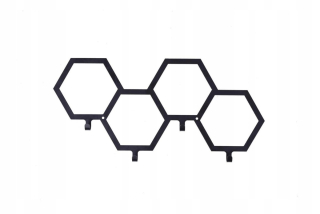 Vešiak - Hexagon Loft Metal Wall Hanger 40 cm