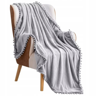 Prikrývka na posteľ - Prikrývka mikrofibry 200 x 150 cm odtiene šedej