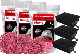 Silné jedovaté potkany myši v 3 kg granule