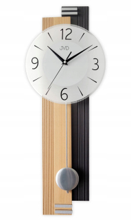 Hodiny - Nástenné hodiny JVD, odtiene hnedej, odtiene sivej, 23 cm