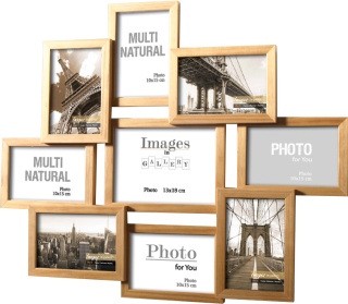 Drewniana multirama 9 obrázkov fotorámik