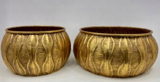 Hrniec 20 x 36 cm zlatý kov