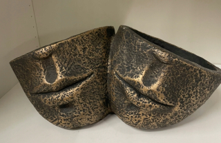 Kvetináč 19 x 36 cm zlatý betón
