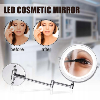 Make-up toaletné zrkadlo s LED 5x zväčšením