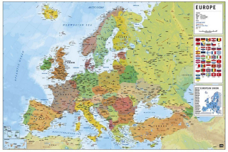Mapa Európskeho vzdelávacieho plagátu 61x91.5 cm