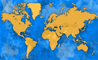 Mapa sveta, nálepka, plagát, 133x81,3 cm osi 10