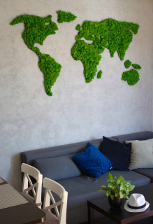 Mapa sveta od Moss Chrobotka