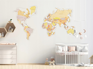 Mapa sveta z MDF 150x94 cm