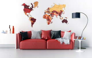 Mapa sveta z MDF 200x126 cm
