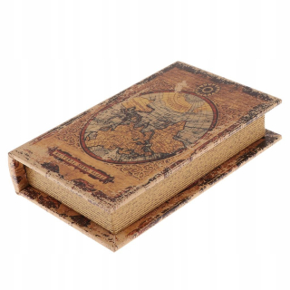 World Map_c Vintage Fake Dutlow Book Storage Box