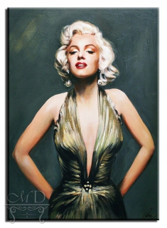 Olej Marilyn Monroe natretý na plátne
