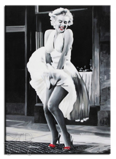Marilyn Monroe ručne maľovaná olejomaľba