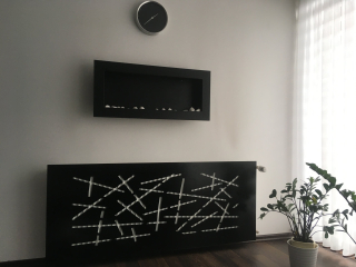 Kryt pre radiátor magnetickú rohož 110 x 65 cm čiernej
