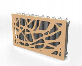Kryt pre radiátor MDF 80 x 60 cm béžovej béžovej