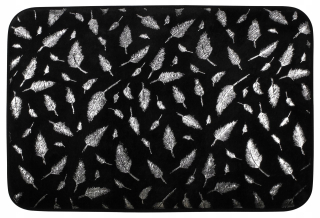 Kúpelňová predložka - Kúpeľňa rohož Pume 40x60 cm čierna - strieborná