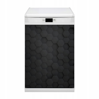 Umývačka riadu magnet čierny vzor hexagon 45x70