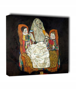 Matka s dvoma deťmi III, Egon Schiele - obrázok