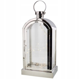 Lampáš, svietník - Kovová lampáš kov lampáš 40 cm LED lampa s